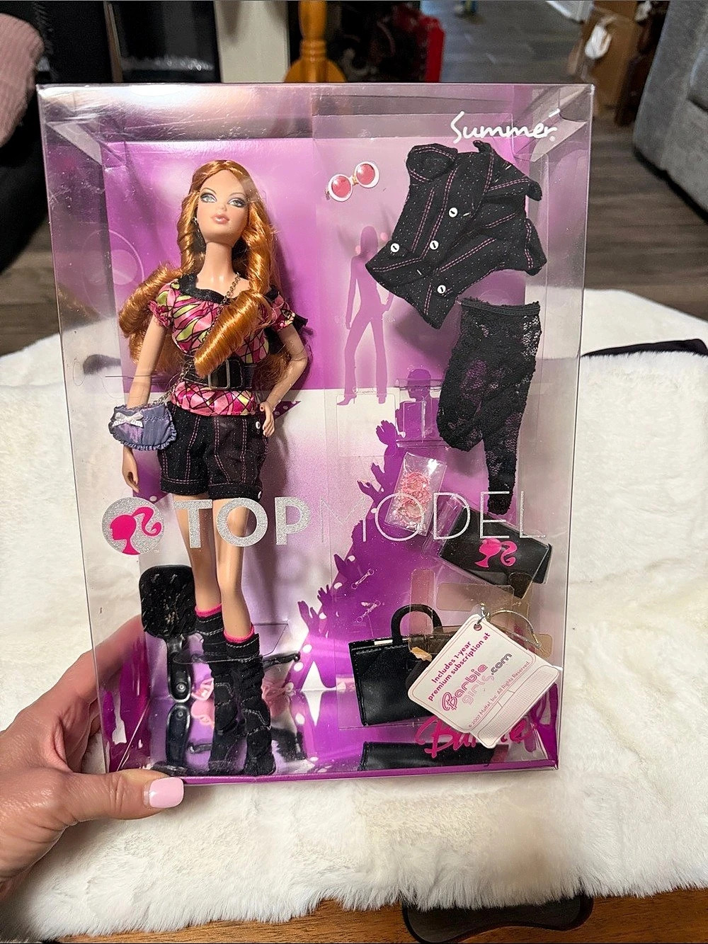 Barbie Top Model Summer Fashion Doll in Pink & Black NWT